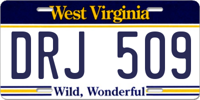 WV license plate DRJ509