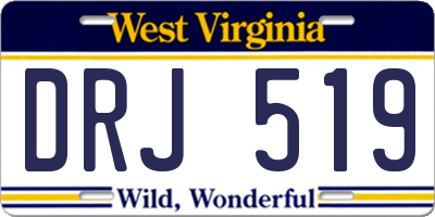 WV license plate DRJ519