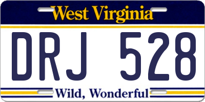 WV license plate DRJ528