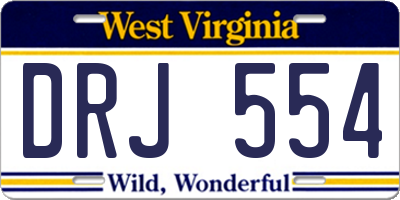 WV license plate DRJ554