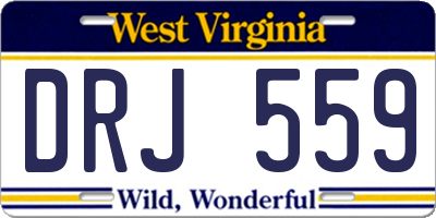 WV license plate DRJ559