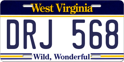 WV license plate DRJ568