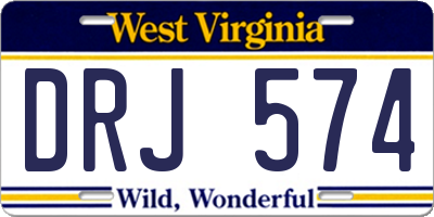 WV license plate DRJ574