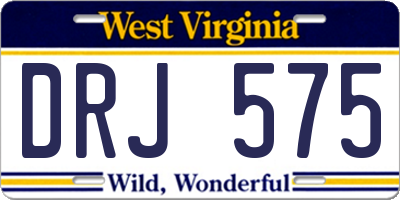 WV license plate DRJ575