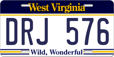 WV license plate DRJ576