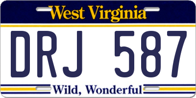 WV license plate DRJ587