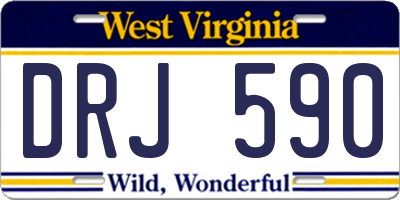 WV license plate DRJ590