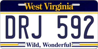 WV license plate DRJ592