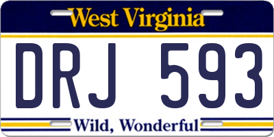 WV license plate DRJ593