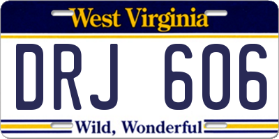 WV license plate DRJ606