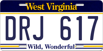 WV license plate DRJ617