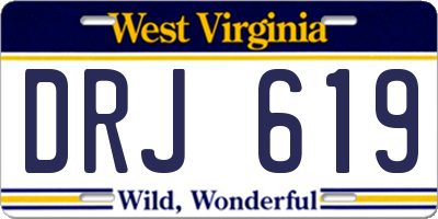 WV license plate DRJ619