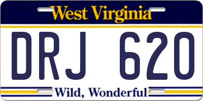 WV license plate DRJ620