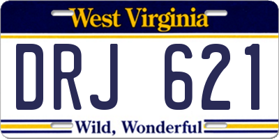 WV license plate DRJ621