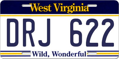 WV license plate DRJ622