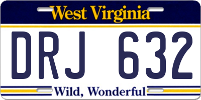 WV license plate DRJ632
