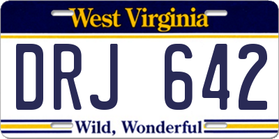 WV license plate DRJ642