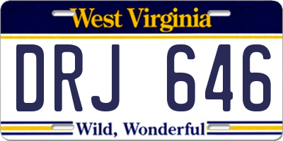 WV license plate DRJ646