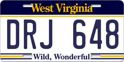 WV license plate DRJ648