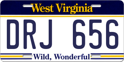 WV license plate DRJ656