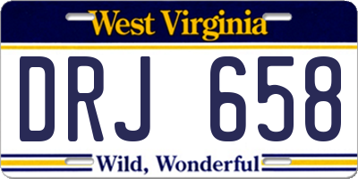 WV license plate DRJ658