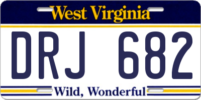 WV license plate DRJ682