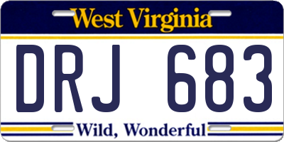 WV license plate DRJ683
