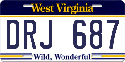 WV license plate DRJ687