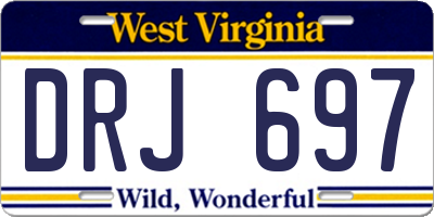 WV license plate DRJ697