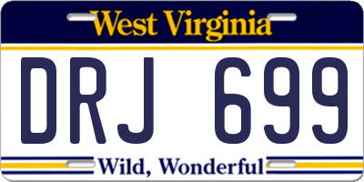 WV license plate DRJ699