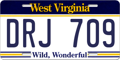 WV license plate DRJ709