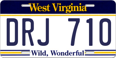 WV license plate DRJ710