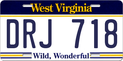 WV license plate DRJ718