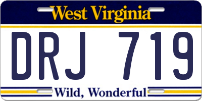 WV license plate DRJ719