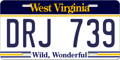 WV license plate DRJ739