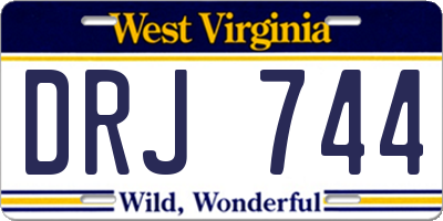 WV license plate DRJ744