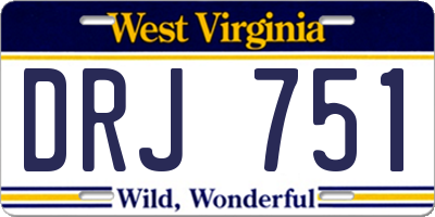 WV license plate DRJ751