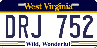WV license plate DRJ752