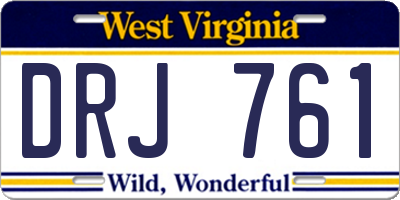 WV license plate DRJ761