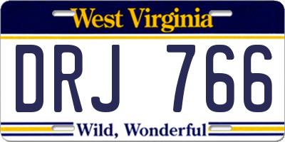 WV license plate DRJ766