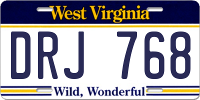 WV license plate DRJ768