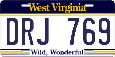 WV license plate DRJ769