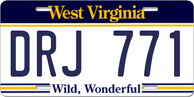 WV license plate DRJ771