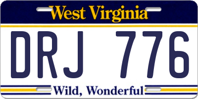 WV license plate DRJ776