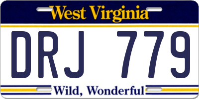 WV license plate DRJ779