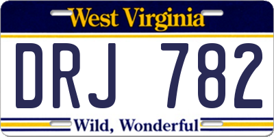 WV license plate DRJ782