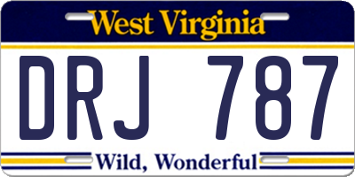 WV license plate DRJ787
