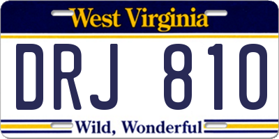 WV license plate DRJ810