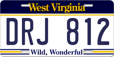 WV license plate DRJ812