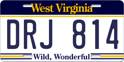 WV license plate DRJ814